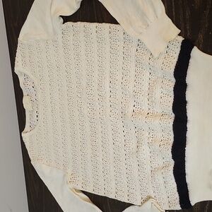 Girl Band of Outsiders  wool Cotton sweater Medium Crochet